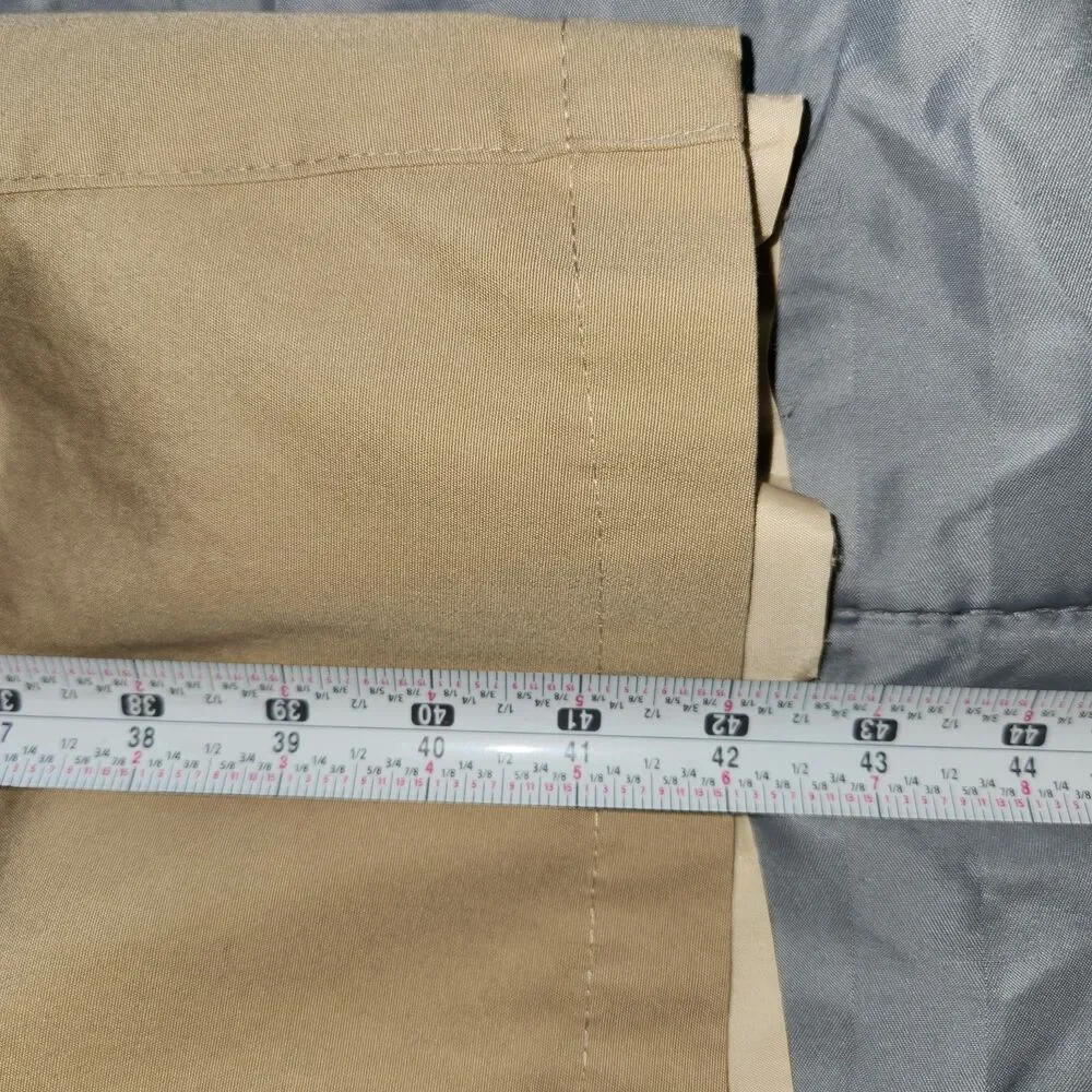 Vintage AstorOne Tan Trench Coat Removable Fleece Liner Hood Winter Women 14